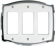 Load image into Gallery viewer, Decorative White on Chrome Metal Wallplate - 2052TTT