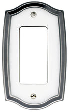 Load image into Gallery viewer, Decorative White on Chrome Metal Wallplate - 2052RRR