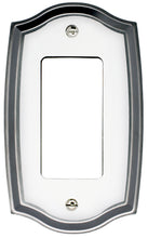 Load image into Gallery viewer, Decorative White on Chrome Metal Wallplate - 2052TTT