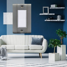 Load image into Gallery viewer, 'Classic' Solid Cast Brass Switchplate/Wallplate with Pewter Plating - 1-71