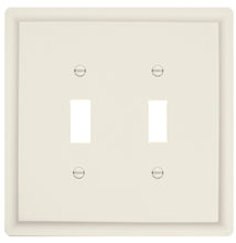 Load image into Gallery viewer, Solid White Satin Wood Wall Plate, double toggle - 29-200TT
