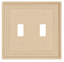 Load image into Gallery viewer, Solid Wood, Satinwood Ivory Wallplate Double Toggle 29-201