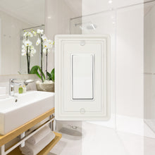 Load image into Gallery viewer, Petal White Solid Wood Wall Plate - 29-205R
