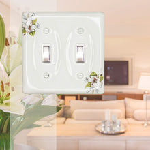 Load image into Gallery viewer, Pink Floral Wallplate Ceramic Porcelain Decorative Switchplate Cover - 3000TT