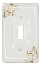 Load image into Gallery viewer, Pink and Yellow Floral Wallplate Ceramic Porcelain Switchplate Cover - 3003