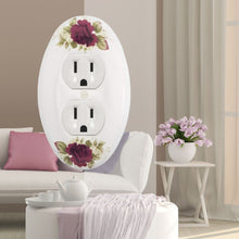 Load image into Gallery viewer, Red Roses Porcelain / Ceramic Oval Single Duplex Wall Plate