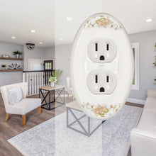 Load image into Gallery viewer, Peach Bouquet Floral Ceramic/ Porcelain Oval Wall Plate - 3028D
