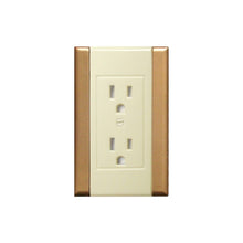 Load image into Gallery viewer, Plastic Ivory with Gold Sides Wallplates - 10-84R