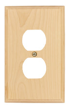 Load image into Gallery viewer, Solid Traditional Unfinished Wood Single Duplex Wall Plate