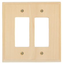 Load image into Gallery viewer, Solid Traditional Unfinished Wood Double Rocker Wall Plate