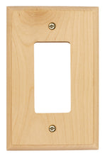 Load image into Gallery viewer, Solid Traditional Unfinished Wood Single Rocker Wall Plate