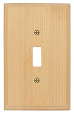 Load image into Gallery viewer, Solid Traditional Unfinished Wood Single Toggle Wall Plate
