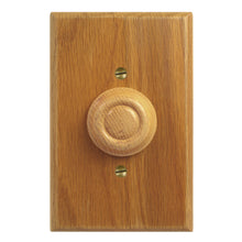 Load image into Gallery viewer, Traditional Light Oak Wood Wall Plate with dimmer knob to match - 4-430DK