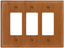 Load image into Gallery viewer, Oak Wood, Switch plate, Wall plate, Cover, 3Rocker 4-430