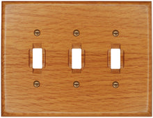 Load image into Gallery viewer, Traditional Light Oak Wood Wall Plate, toggle/duplex - 4-430TD
