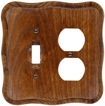 Load image into Gallery viewer, Solid Wood, Provincial Tavern Oak Wall Plate Toggle And Duplex 4-431