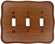 Load image into Gallery viewer, Solid Wood Provincial Tavern Oak Wall Plate - 4-431T