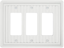Load image into Gallery viewer, Solid White Wainscott Wood Wall Plate - 4-436T