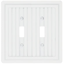 Load image into Gallery viewer, Solid White Wainscott Wood Wall Plate - 4-436R