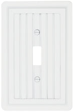 Load image into Gallery viewer, Solid White Wainscott Wood Wall Plate, triple rocker - 4-436RRR