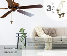Load image into Gallery viewer, Decorative Musical Angel Ceiling Fan Pull with Beaded Chain - 3 pack - FA106-3