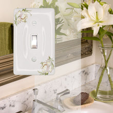 Load image into Gallery viewer, Pink and Yellow Floral Wallplate Ceramic Porcelain Switchplate Cover - 3003