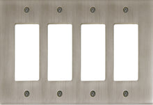 Load image into Gallery viewer, Solid, Forged Satin Nickel Wall Plate, with a subtle brushed finished, Double Rocker Configuration, 5-926RR