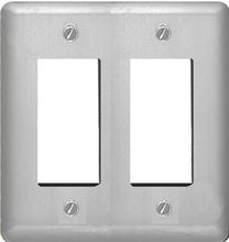 Load image into Gallery viewer, White metal wallplates, switchplates, soft rounded corners, generous size, 5-935