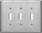 Load image into Gallery viewer, White metal wallplates, switchplates, soft rounded corners, generous size, 5-935