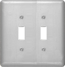 Load image into Gallery viewer, White metal wallplates, switchplates, soft rounded corners, generous size, 5-935