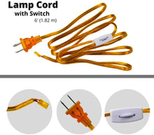 Load image into Gallery viewer, 6' Gold Lamp Cord with Switch