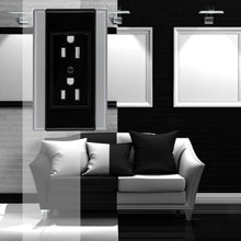 Load image into Gallery viewer, Black with Satin Nickel Sides Wallplates - 10-992D