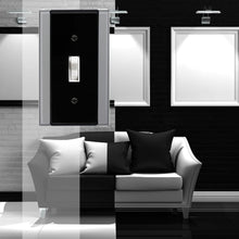 Load image into Gallery viewer, Black with Satin Nickel Sides Wallplates - 10-992T