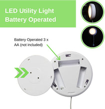 Load image into Gallery viewer, Push Lens or Pull String On/Off LED Utility Light with Bright Warm White LEDs
