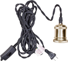 Load image into Gallery viewer, Pendant Light Cord Kit 15'(4.57m) Fexible Twisted Fabric Cord-LA203
