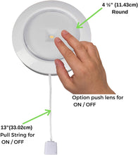 Load image into Gallery viewer, Push Lens or Pull String On/Off LED Utility Light with Bright Warm White LEDs