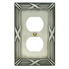 Load image into Gallery viewer, Decorative Bamboo Metal Crossed Pewter Wallplate - 80D