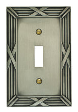 Load image into Gallery viewer, Decorative Bamboo Metal Crossed Pewter Wallplate - 80R