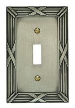 Load image into Gallery viewer, Decorative Bamboo Metal Crossed Pewter Wallplate - 80D