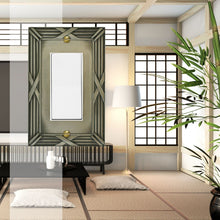 Load image into Gallery viewer, Decorative Bamboo Metal Crossed Pewter Wallplate - 80R