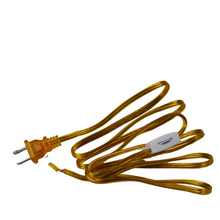 Load image into Gallery viewer, 6' Gold Lamp Cord with Switch