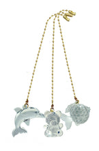 Load image into Gallery viewer, Decorative Acrylic Ceiling Fan Pull Chains for Kids Room, Nursery, bedrooms. Bear, dolphin and fish 3 Pack with Beaded Chain - FA101