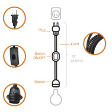 Load image into Gallery viewer, Pendant Light with 12'(3.65m) Flexible Fabric Cord - LA201