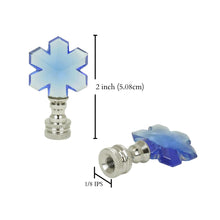 Load image into Gallery viewer, Blue Crystal Snowflake Finial - LA503