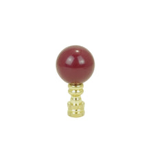 Load image into Gallery viewer, Burgundy Ceramic with Brass Finial - LA892