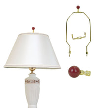 Load image into Gallery viewer, Burgundy Ceramic with Brass Finial - LA892