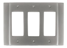 Load image into Gallery viewer, 'Classic' Solid Cast Brass Wallplate/Switchplate with Pewter Plating - 1-71