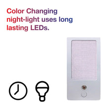 Load image into Gallery viewer, Automatic Color Changeable "Sparkle" LED Night Light- White - NLLSPC Media 3 of 6