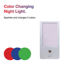 Load image into Gallery viewer, Automatic Color Changeable "Sparkle" LED Night Light- White - NLLSPC Media 3 of 6