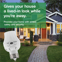 Load image into Gallery viewer, Atron Indoor/Outdoor Automatic Light Control and Timer for Incandescent, CFL, LED and Halogen Bulbs. On at Dusk, Off at Dawn for Porch, Patio, Garage Lights - PLT400
